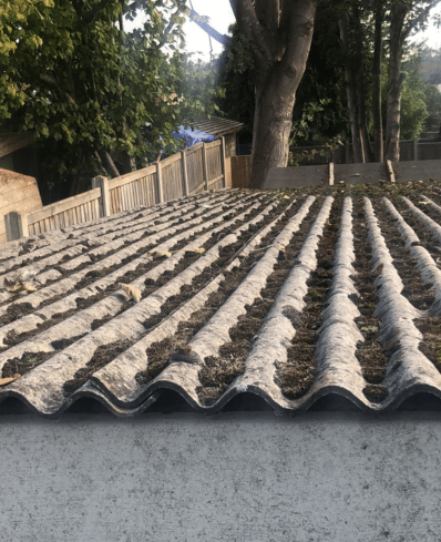 Asbestos roof renewed in Dorking