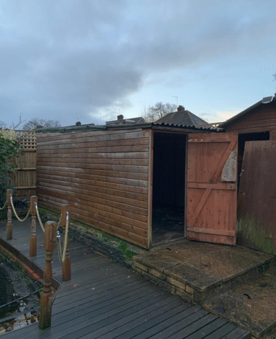 Asbestos timber shed removal in Chessington